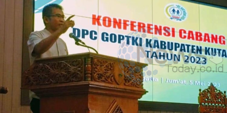 Tejo Yuwono menghadiri sekaligus membuka acara Konferensi Cabang (Konfercab) XIII tahun 2023 Dewan Perwakilan Cabang (DPC) Gabungan Organisasi Penyelenggara Taman Kanak-kanak Indonesia (GOPTKI) Kabupaten Kutai Timur (Kutim) bertempat di Ruang Meranti, Kantor Bupati