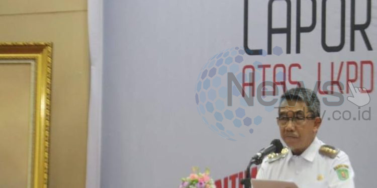 Bupati Kutim, Ardiansyah Sulaiman diberikan kehormatan mewakili enam Pemerintah Daerah lainnya yang juga menerima WTP, untuk menyampaikan sambutan.