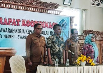 kegiatan Rapat Koordinasi (Rakor) Musyawarah Kerja Kepala Sekolah (MKKS) Negeri dan Swasta tingkat SMP/MTS
