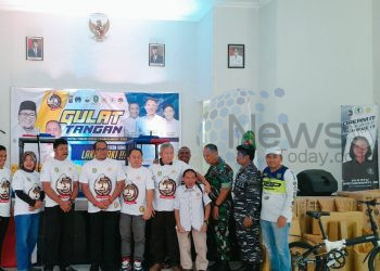 Wakil Bupati Kutim Kasmidi Bulang menghadiri Turnamen Gulat Tangan