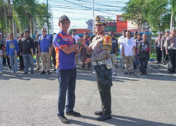 Ditlantas Polda Kaltim Bersinergi dengan Komunitas Vespa Meningkatkan Keselamatan Berlalu Lintas